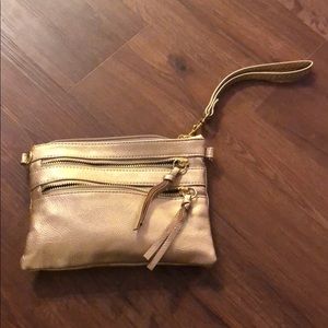 Never used, small gold wristlet